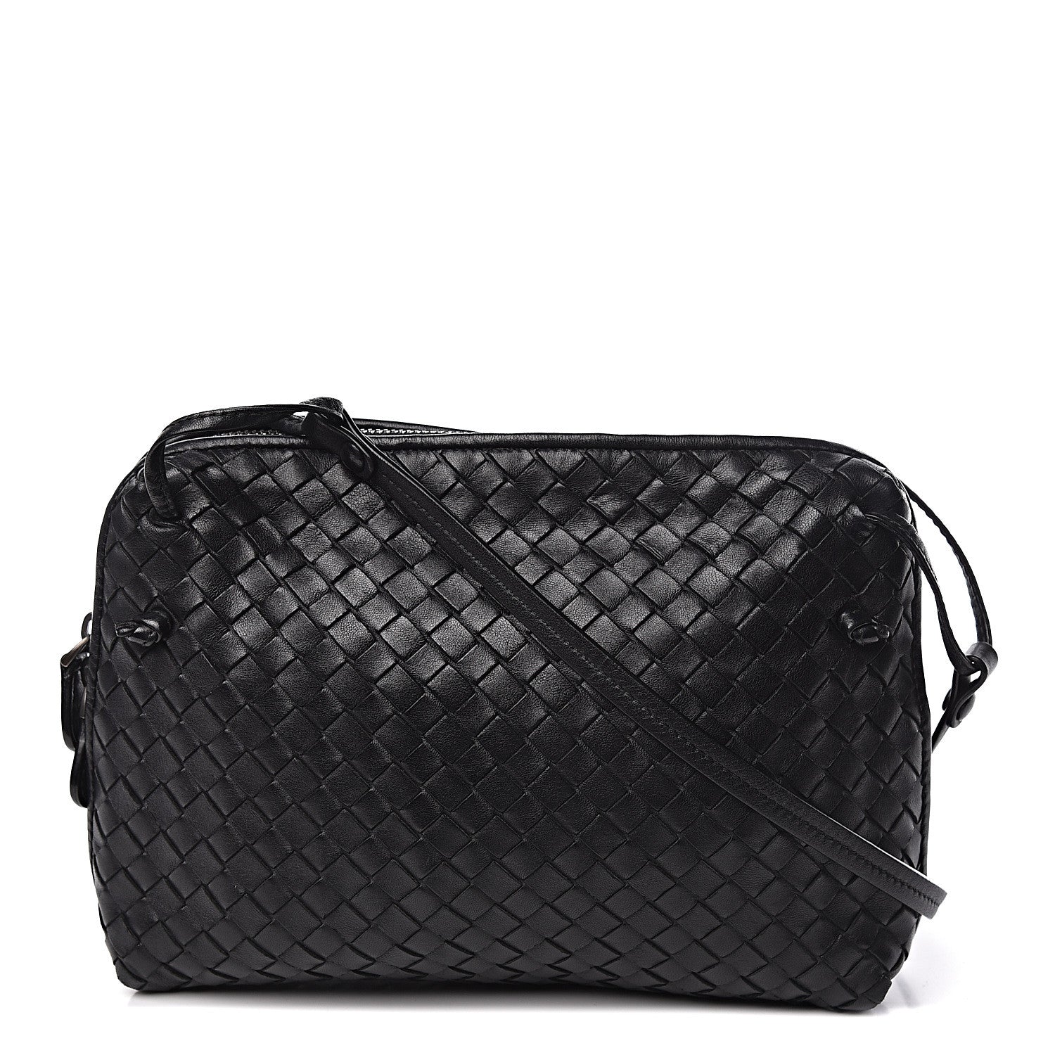 Bottega Veneta Nappa Intrecciato Pillow Crossbody Messenger Black 1 of 12