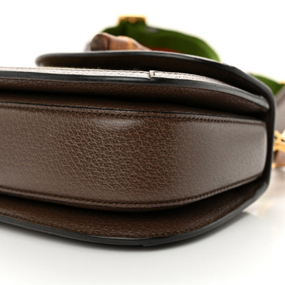 Gucci Monogram Jumbo GG Textured Dollar Calfskin Web Mini Bamboo 1947 Top Handle Bag Camel Ebony New Acero 10 of 12