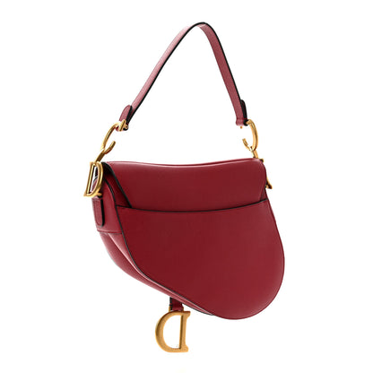 Christian Dior Grained Calfskin Saddle Bag Red 3 of 10