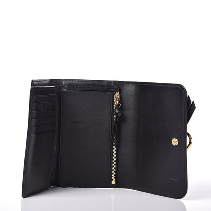 Chloe Grained Calfskin Alphabet Compact Wallet Black 5 of 7
