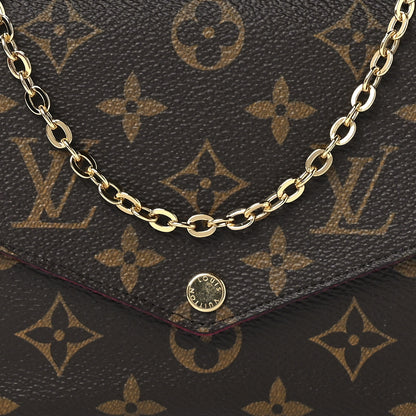 Louis Vuitton Monogram Pochette Felicie Chain Wallet Fuchsia 9 of 12