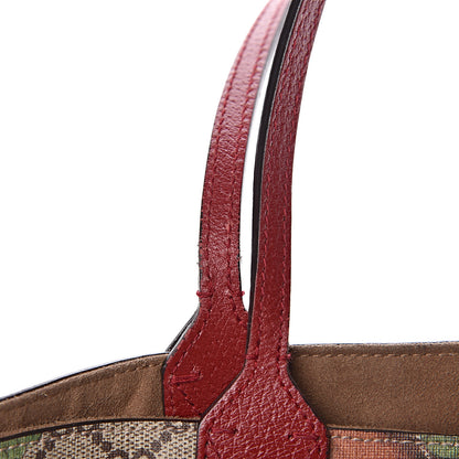Gucci GG Supreme Monogram Tian Medium Shopping Tote Beige Multicolor Red 15 of 21