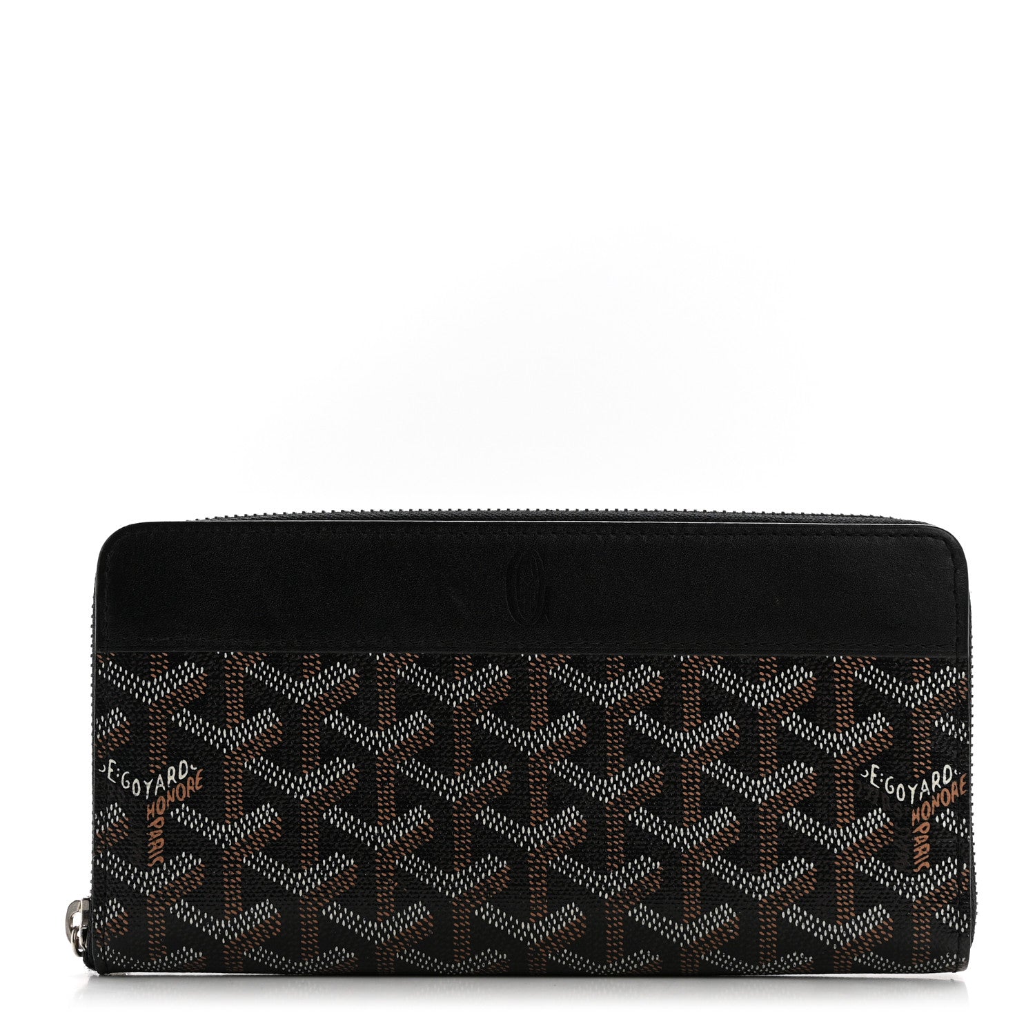 Goyard Goyardine Matignon Zip Around GM Wallet Black 1 of 12