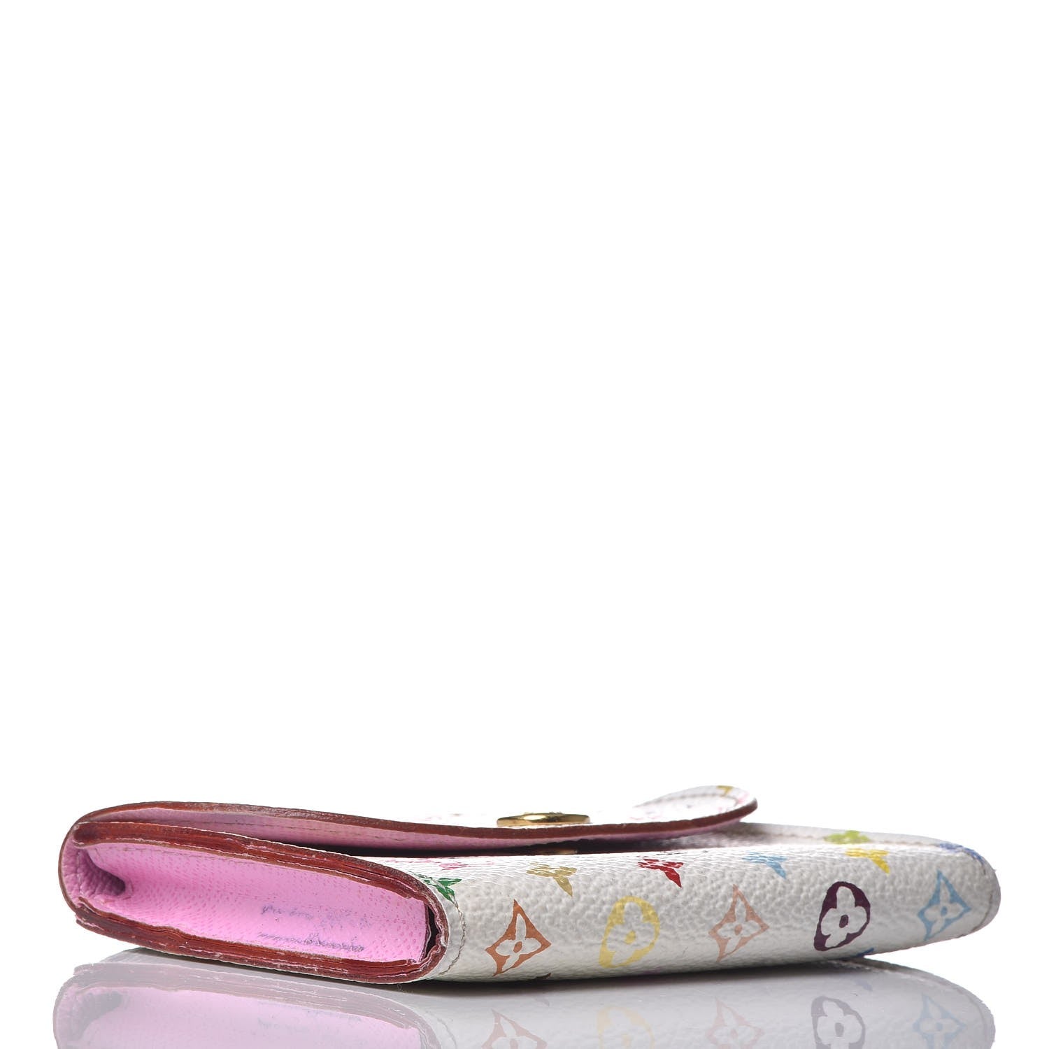 Louis Vuitton Monogram Multicolor Business Card Holder White Litchi 4 of 12