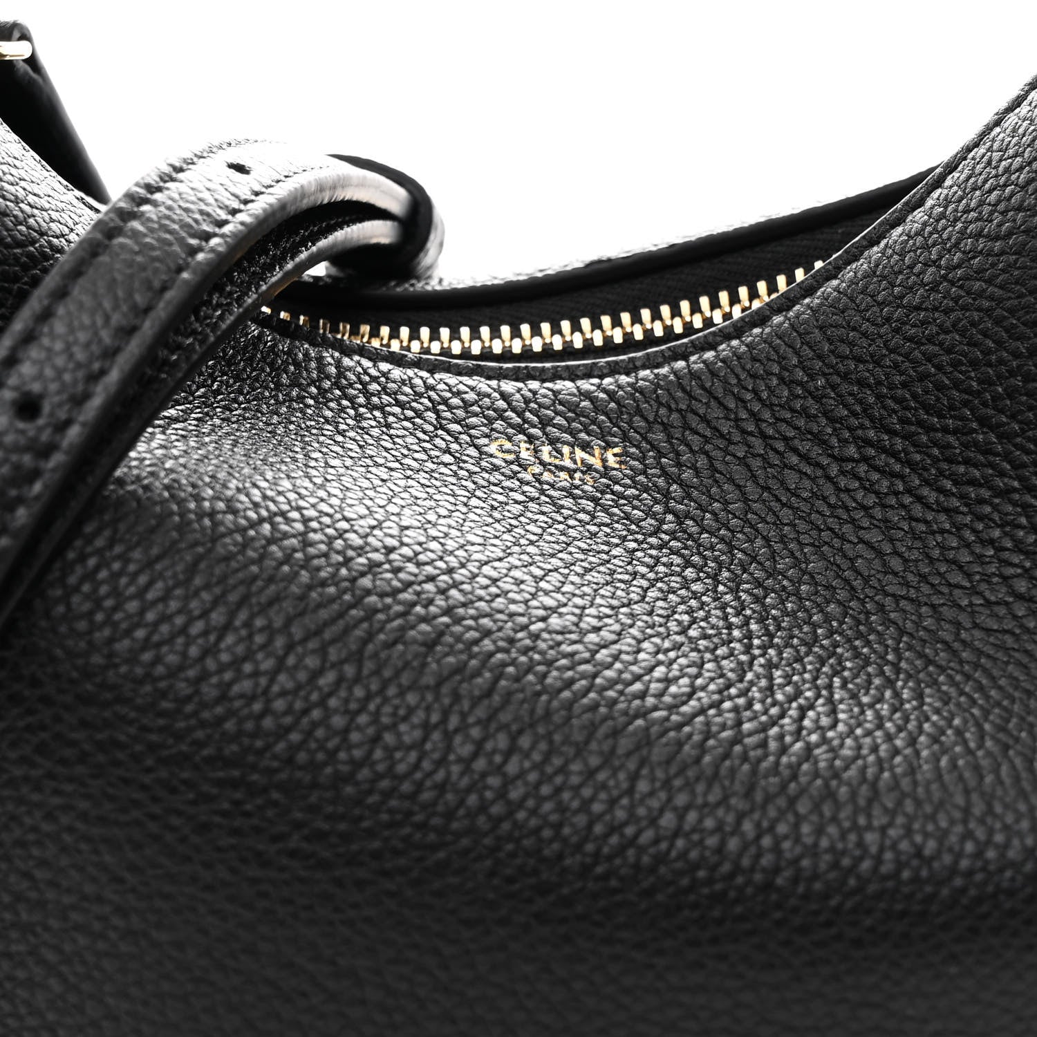 Celine Supple Grained Calfskin Teen Lulu Shoulder Bag Black 8 of 10