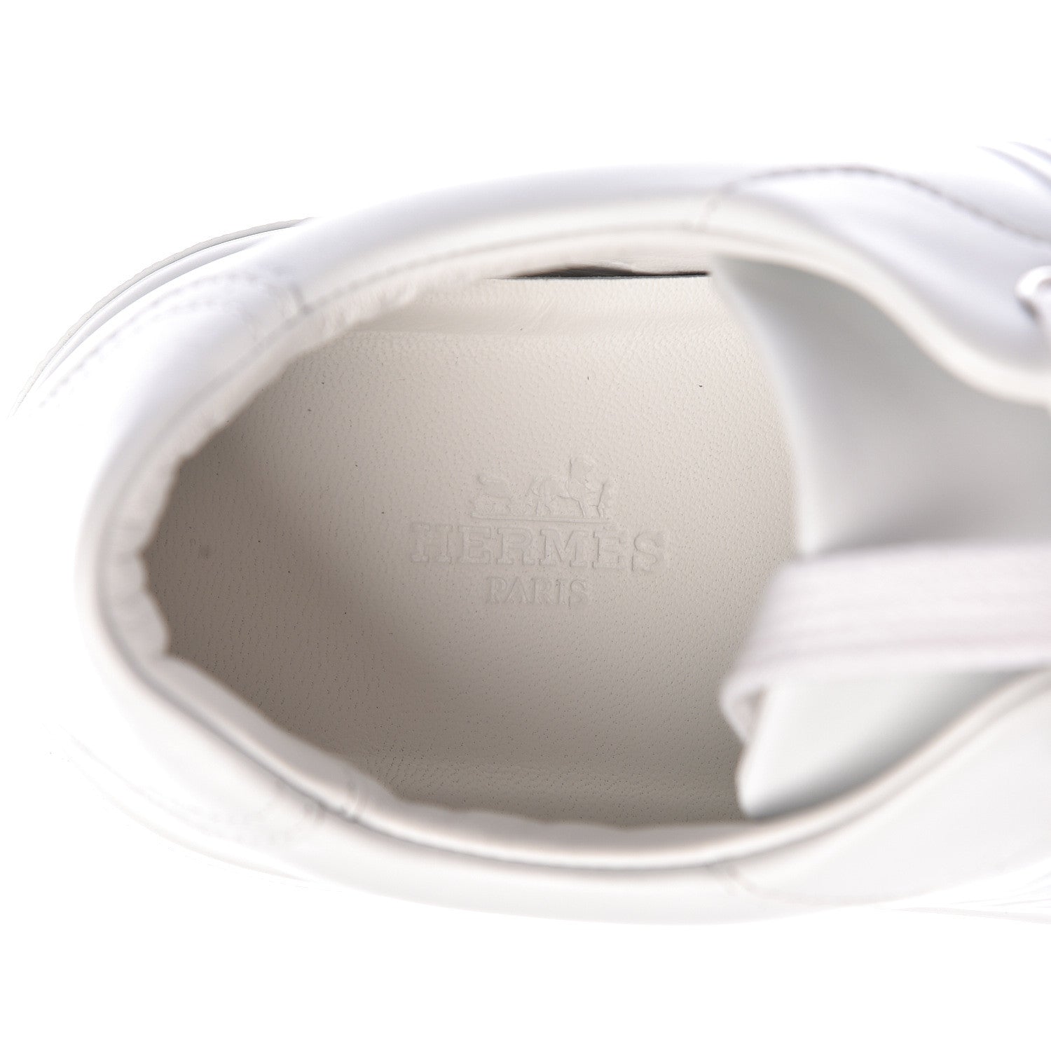 Hermes Calfskin Womens Advantage Sneakers 38 White 7 of 7