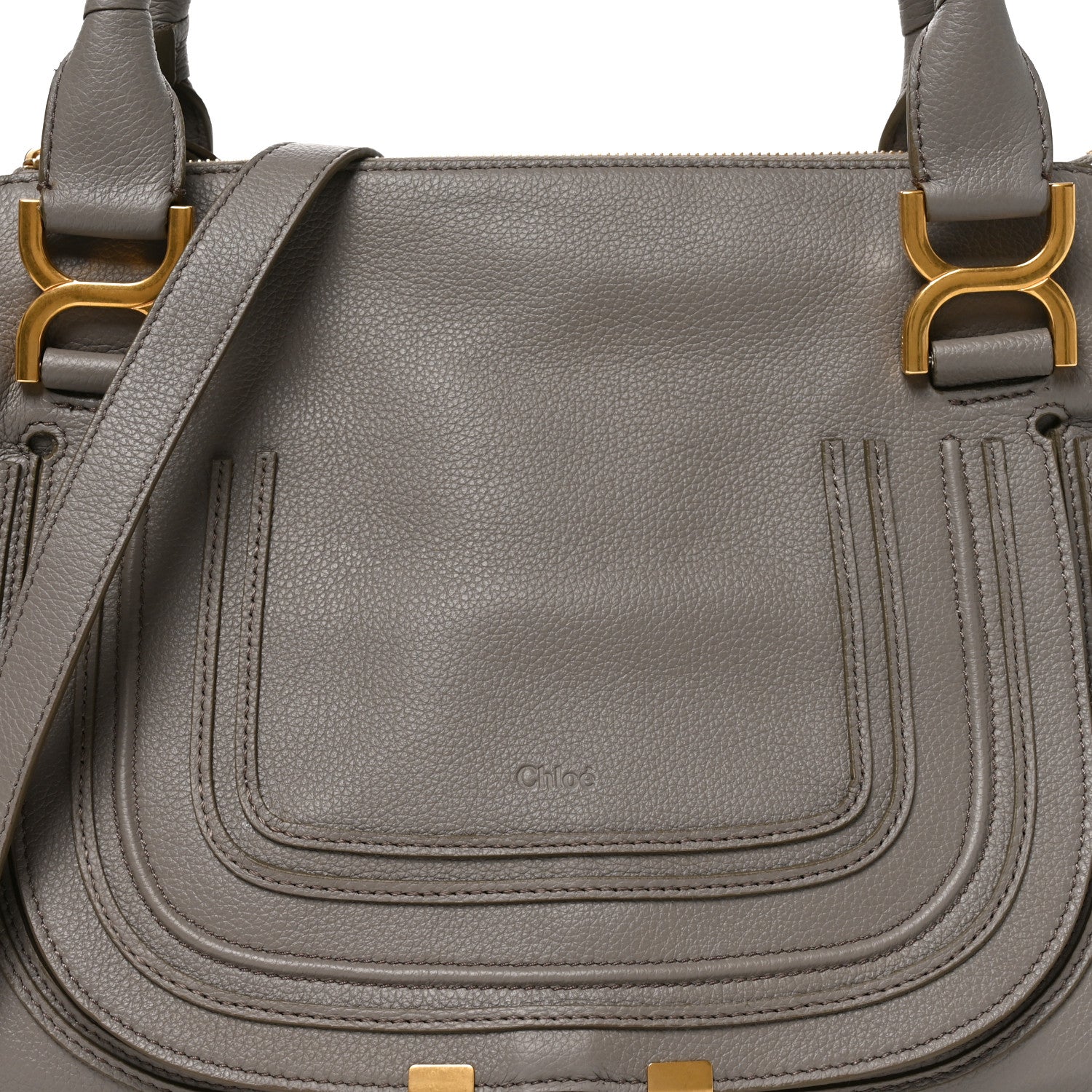 Chloe Calfskin Medium Marcie Satchel Cashmere Grey 8 of 10