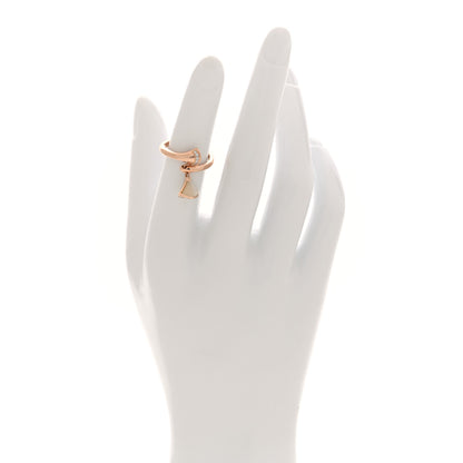 Bulgari 18K Rose Gold Diamond Mother of Pearl Divas' Dream Charm Ring 49 5 2 of 4