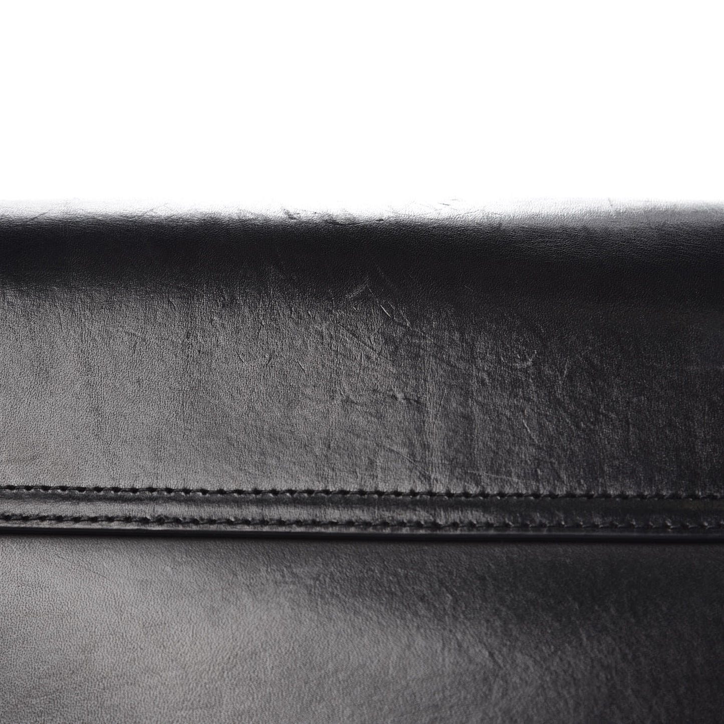 Calfskin Envelope Flap Crossbody Bag Black