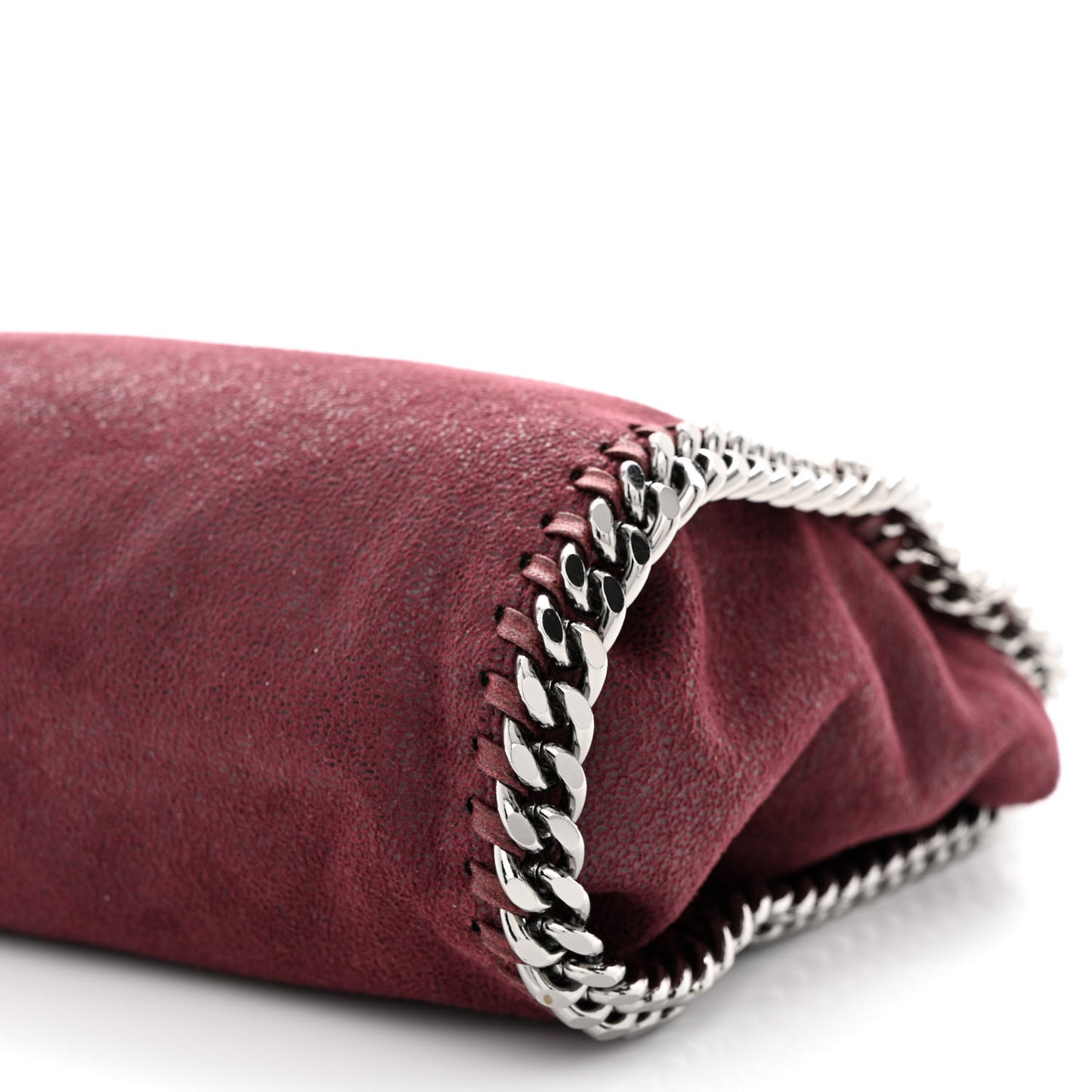 Shaggy Deer Mini Falabella Fold Over Tote Plum
