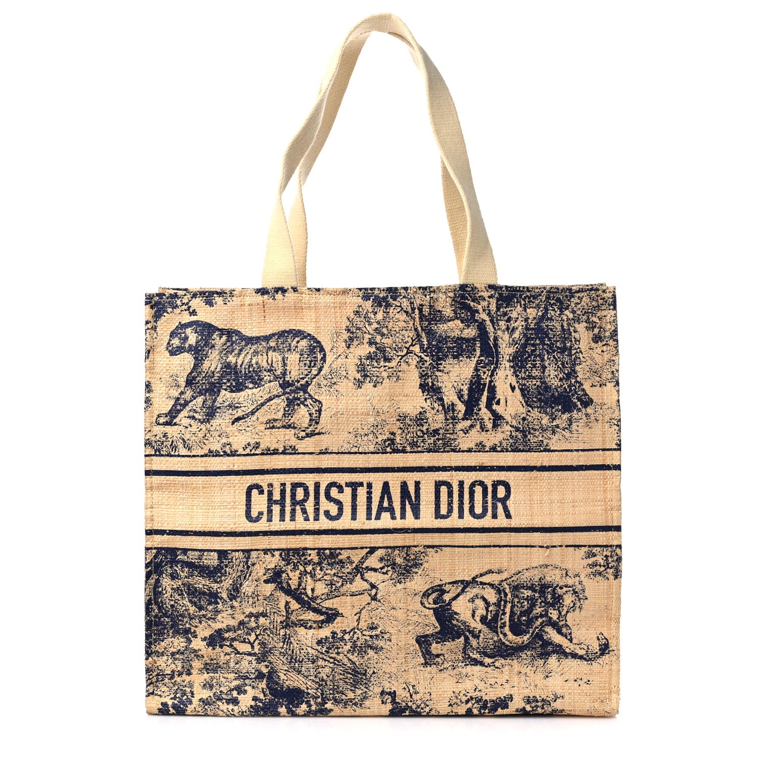 Christian Dior Straw Dioriviera Tote Beige 1 of 10