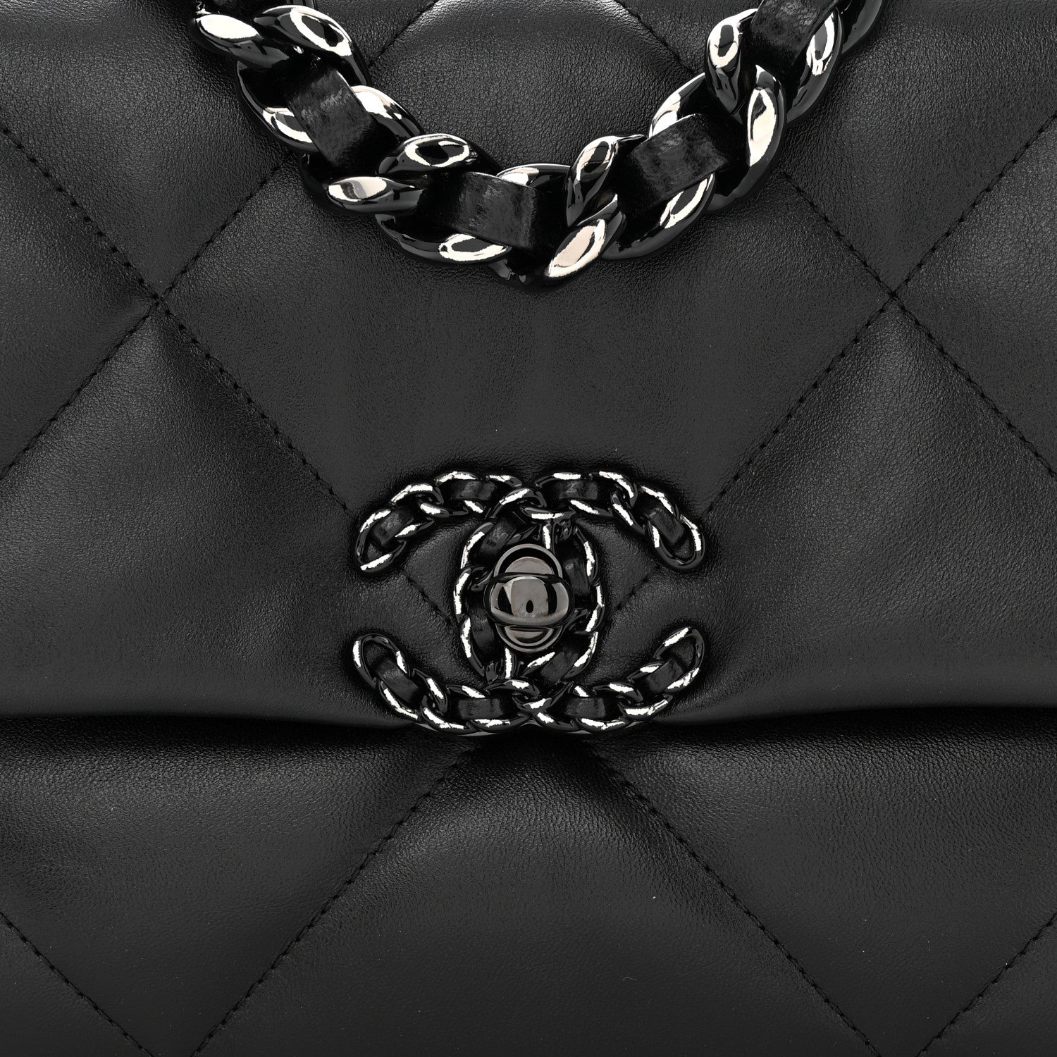 Chanel Lambskin Quilted Medium Chanel 19 Flap So Black 8 of 10