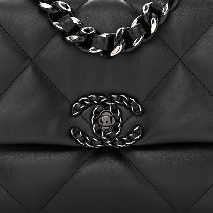 Chanel Lambskin Quilted Medium Chanel 19 Flap So Black 8 of 10