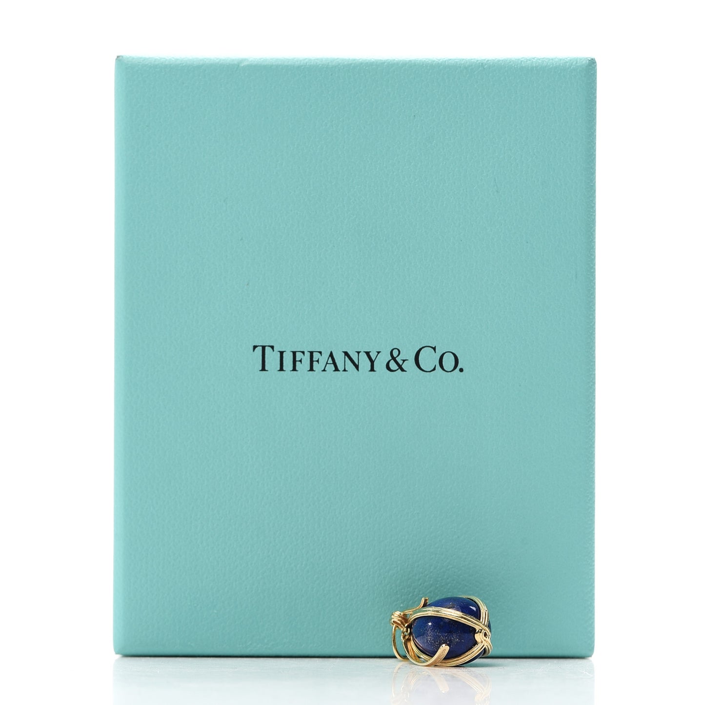 18K Yellow Gold Lapis Lazuli Schlumberger Egg Charm