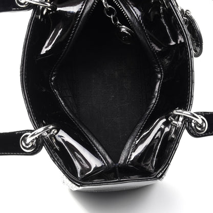 Christian Dior Patent Cannage Medium Lady Dior Black 5 of 10