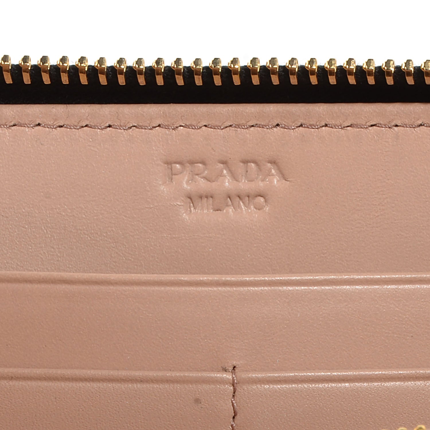 Prada Vitello Shine Zip Around Wallet Nero Black 6 of 8