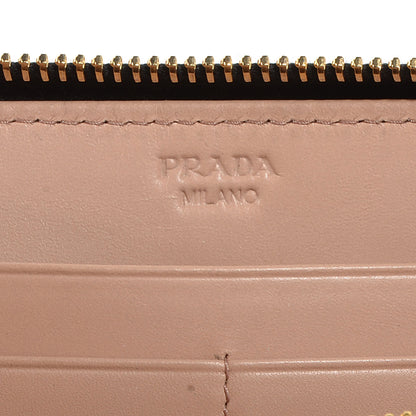Prada Vitello Shine Zip Around Wallet Nero Black 6 of 8