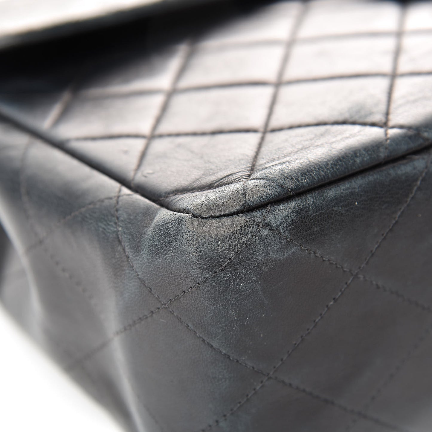 Lambskin Quilted XL Jumbo Single Flap Black