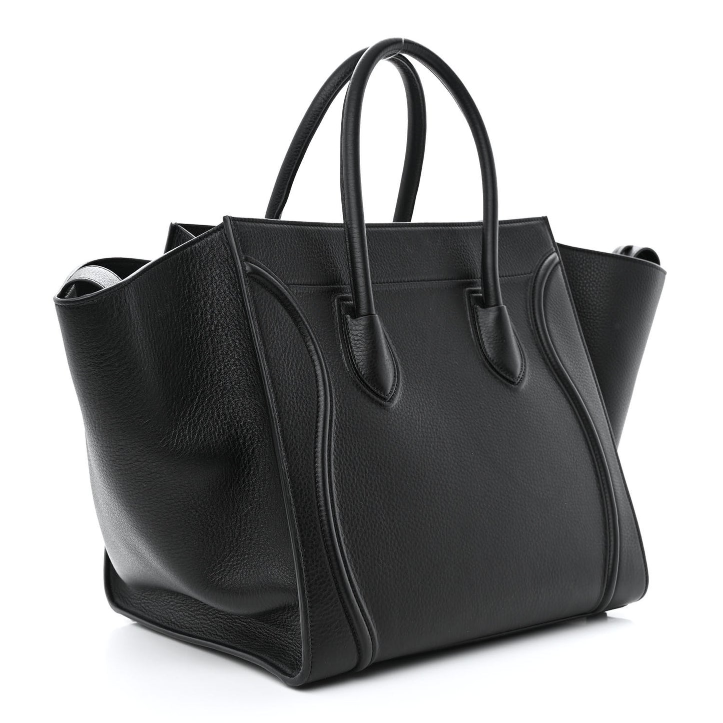 Supple Calfskin Medium Phantom Luggage Black
