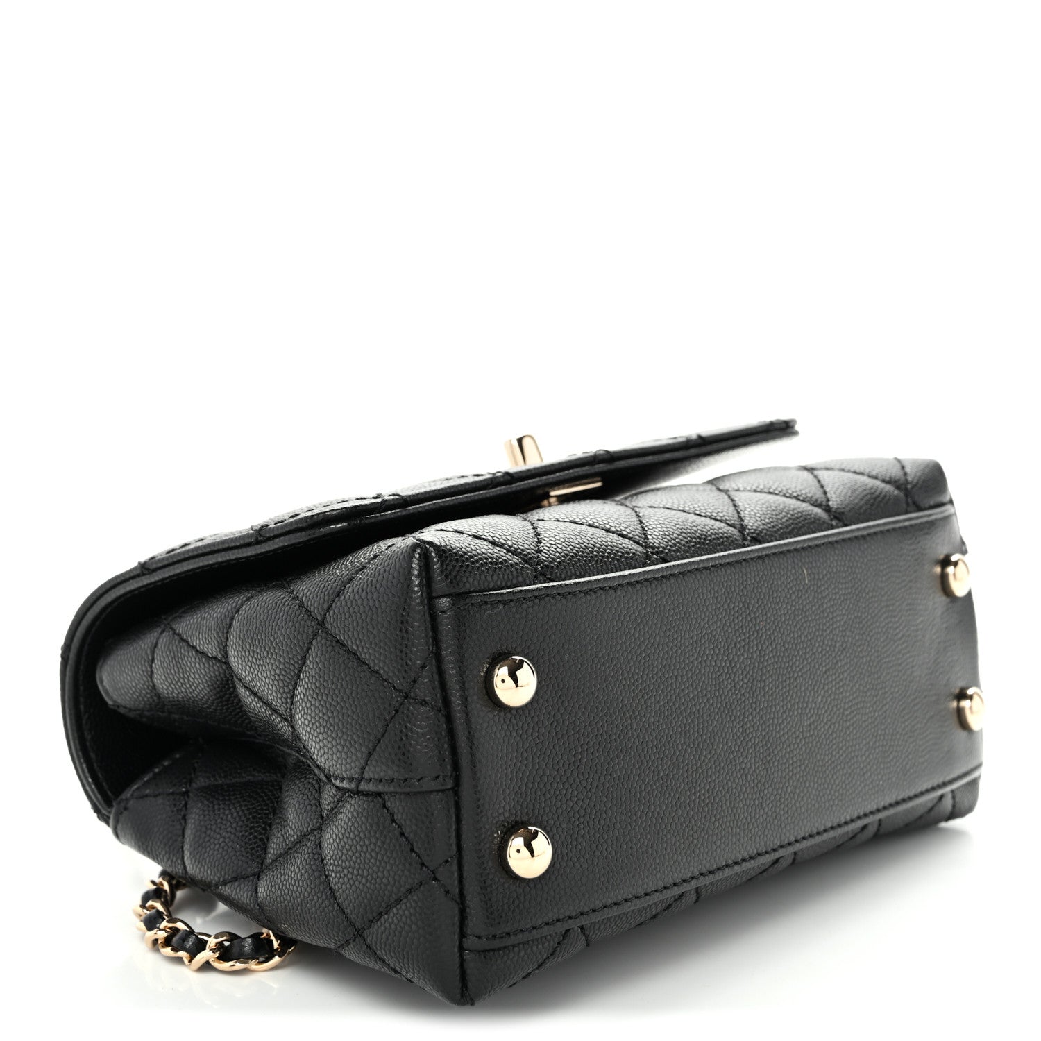 Chanel Caviar Quilted Extra Mini Coco Handle Flap Black 4 of 9