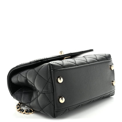 Chanel Caviar Quilted Extra Mini Coco Handle Flap Black 4 of 9