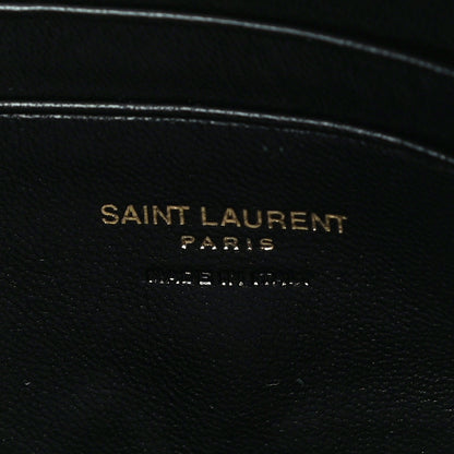 Saint Laurent Canvas Calfskin Leopard Print Monogram Mini Lou Camera Bag Brown 6 of 10