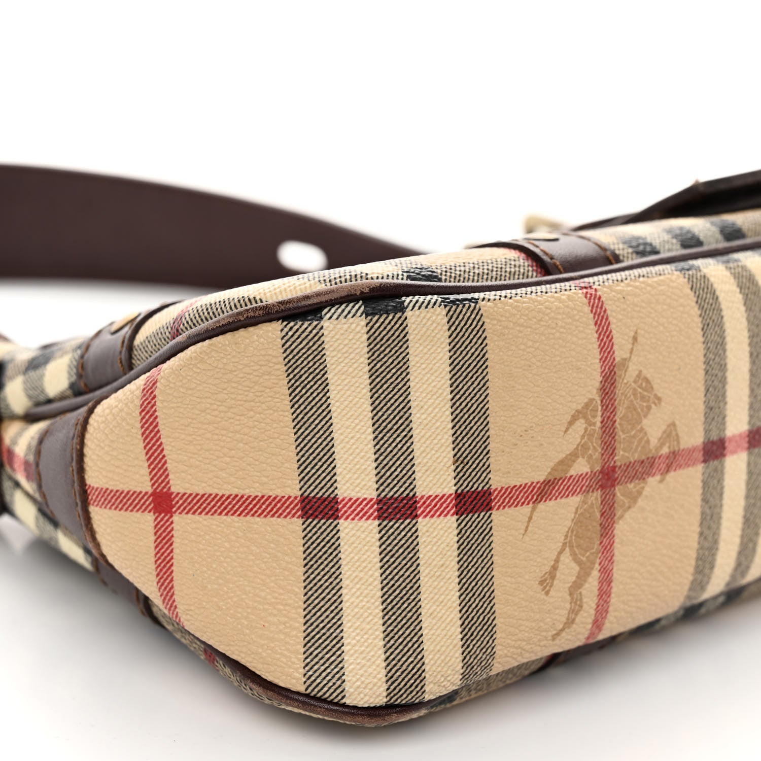 Burberry Haymarket Check Buckle Shoulder Bag Chocolate 8 of 10