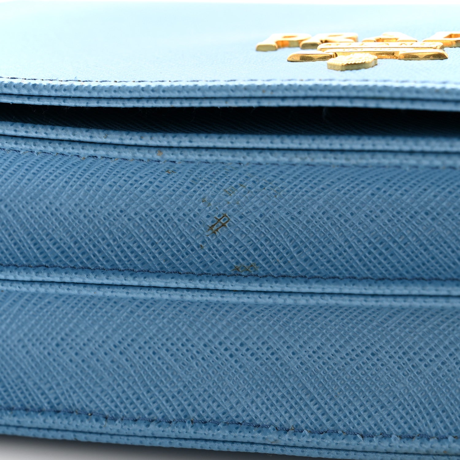 Prada Saffiano Lux Chain Wallet Mare 11 of 11