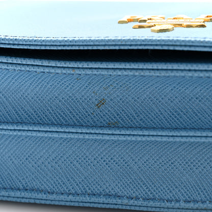 Prada Saffiano Lux Chain Wallet Mare 11 of 11
