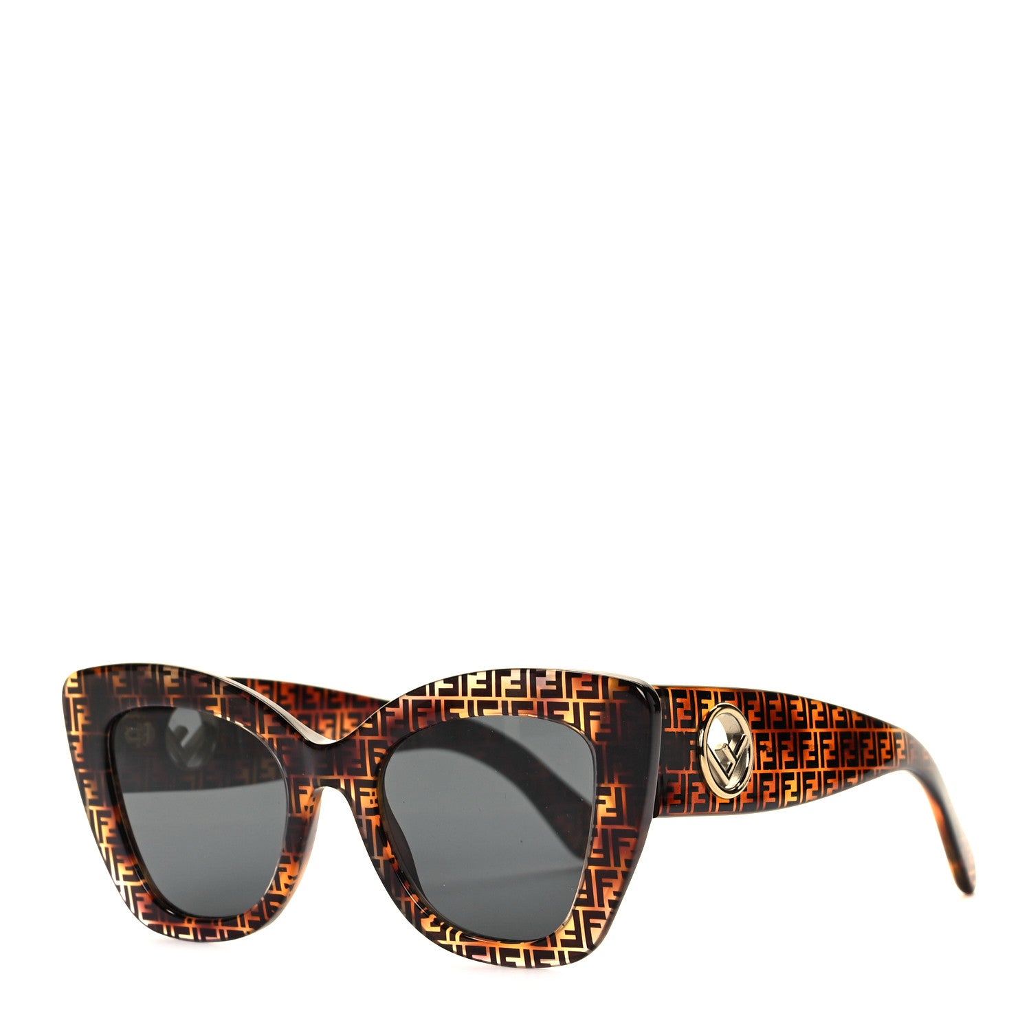 Fendi Acetate F is Fendi FF 51mm Cat Eye Sunglasses 0327/S Tortoise Camouflage 1 of 7