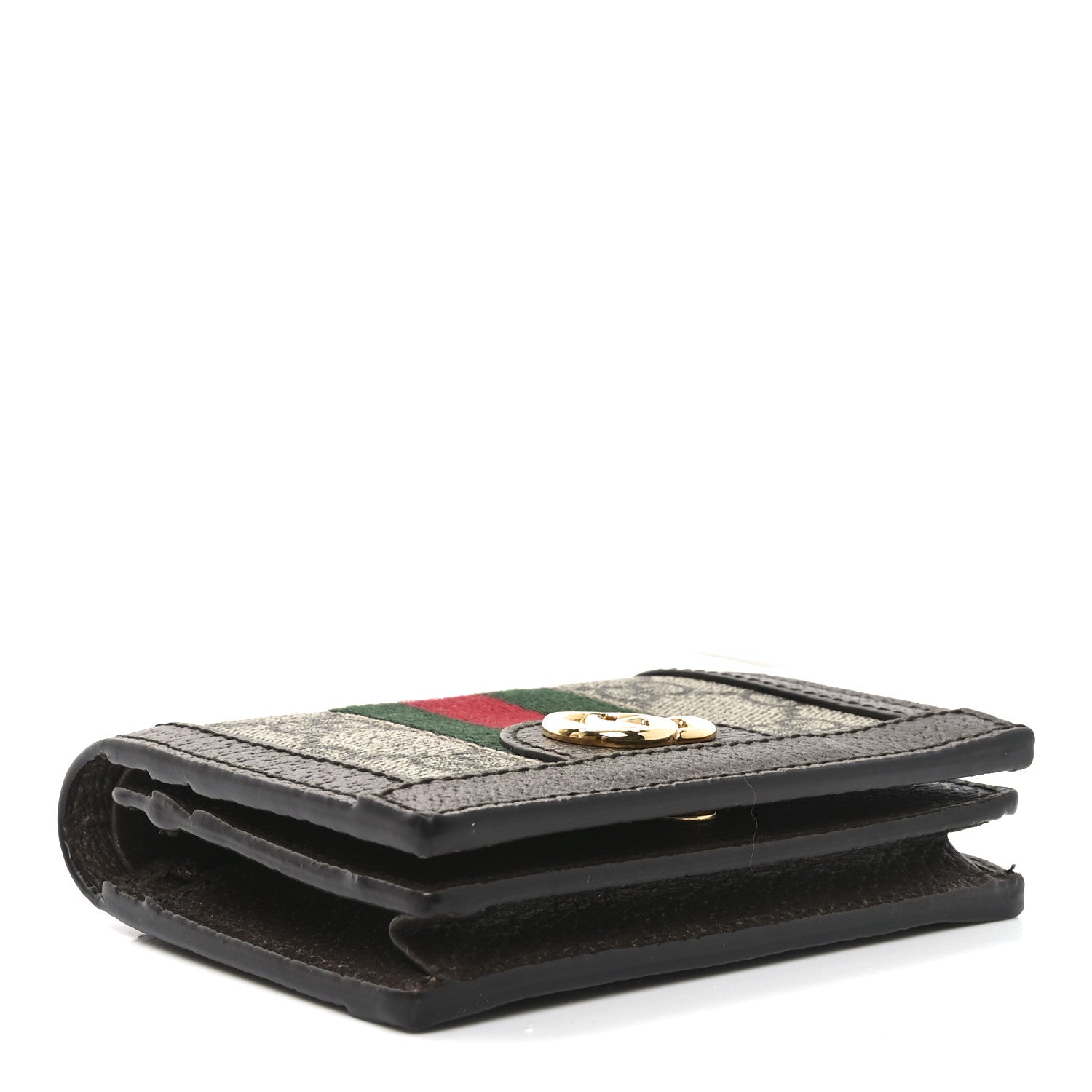 Gucci GG Supreme Monogram Web Ophidia Card Case Beige New Acero 4 of 8