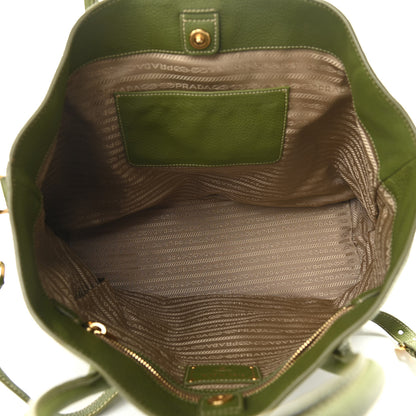 Prada Vitello Daino Shopping Tote Green 5 of 10