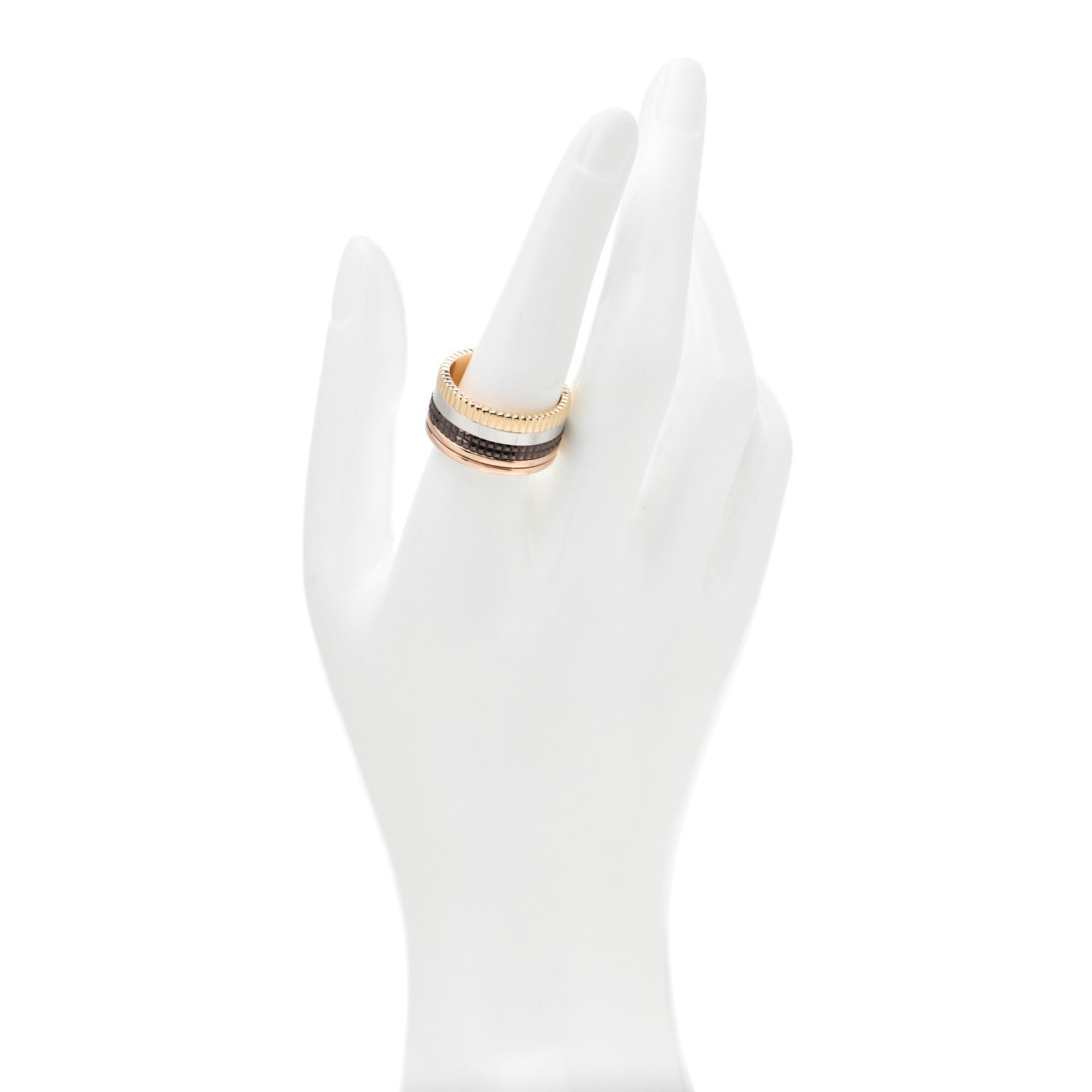 Boucheron 18K Pink Yellow White Gold PVD Large Quatre Classique Ring 59 8.75 2 of 8