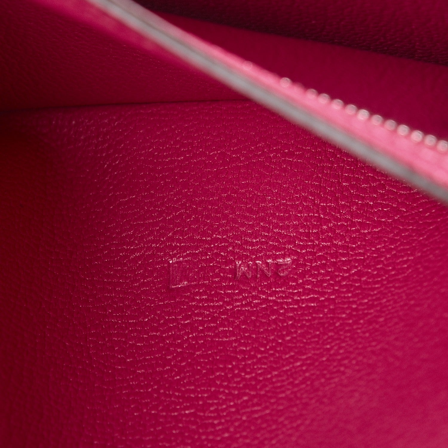 Hermes Chevre Mysore Bi-Color Bearn Gusset Wallet Etoupe Rose Shocking 7 of 7