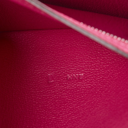 Hermes Chevre Mysore Bi-Color Bearn Gusset Wallet Etoupe Rose Shocking 7 of 7