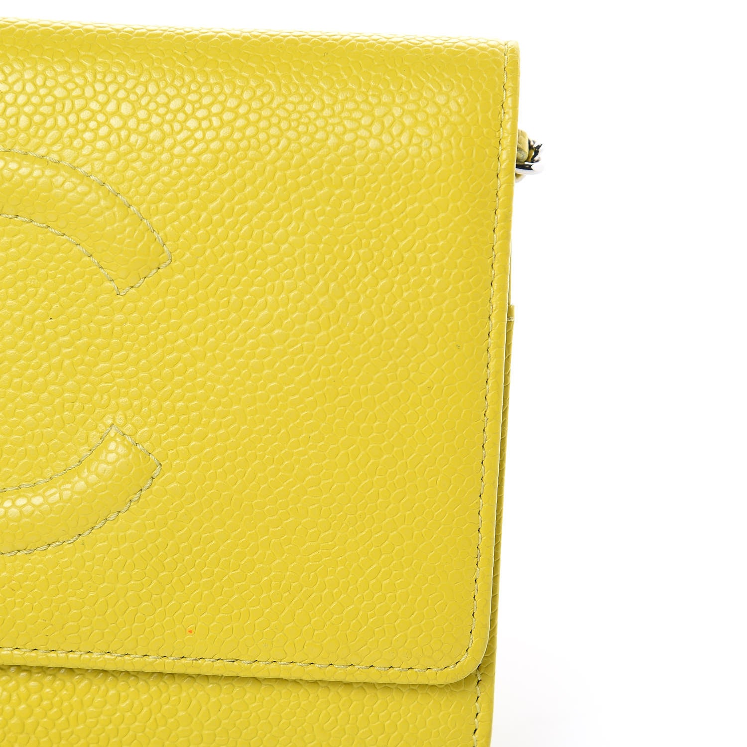 Chanel Caviar Timeless CC Wallet on Chain WOC Yellow 12 of 17