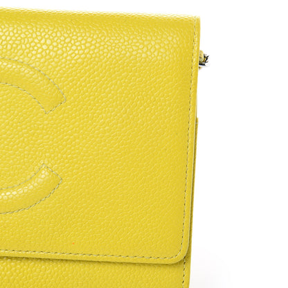 Chanel Caviar Timeless CC Wallet on Chain WOC Yellow 12 of 17
