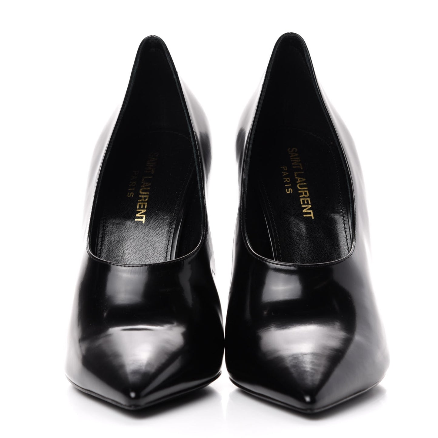 Patent Calfskin Teddy High Vamp 105 Pumps 38.5 Black