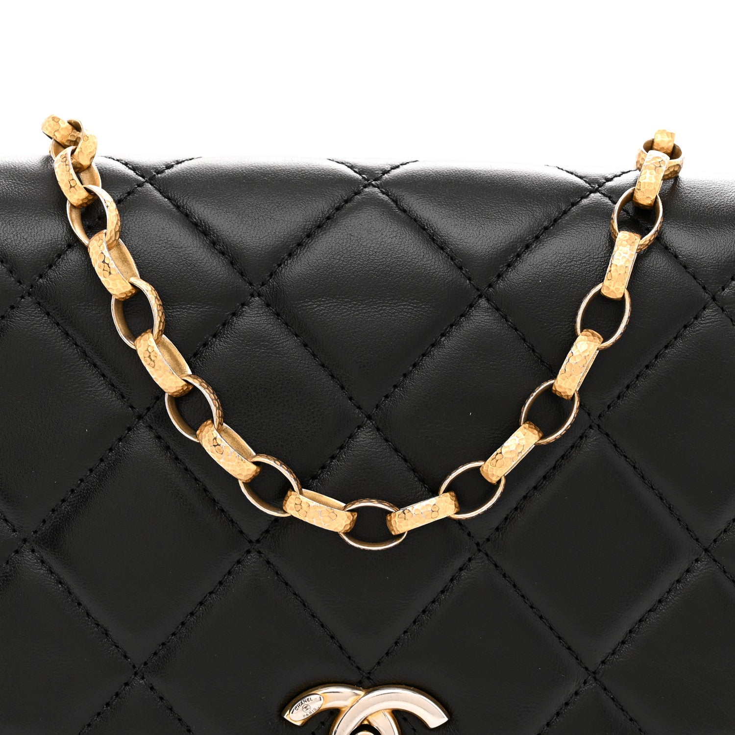 Chanel Lambskin Quilted CC Coin Flap Bag Black 8 of 12