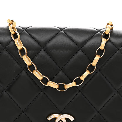 Chanel Lambskin Quilted CC Coin Flap Bag Black 8 of 12