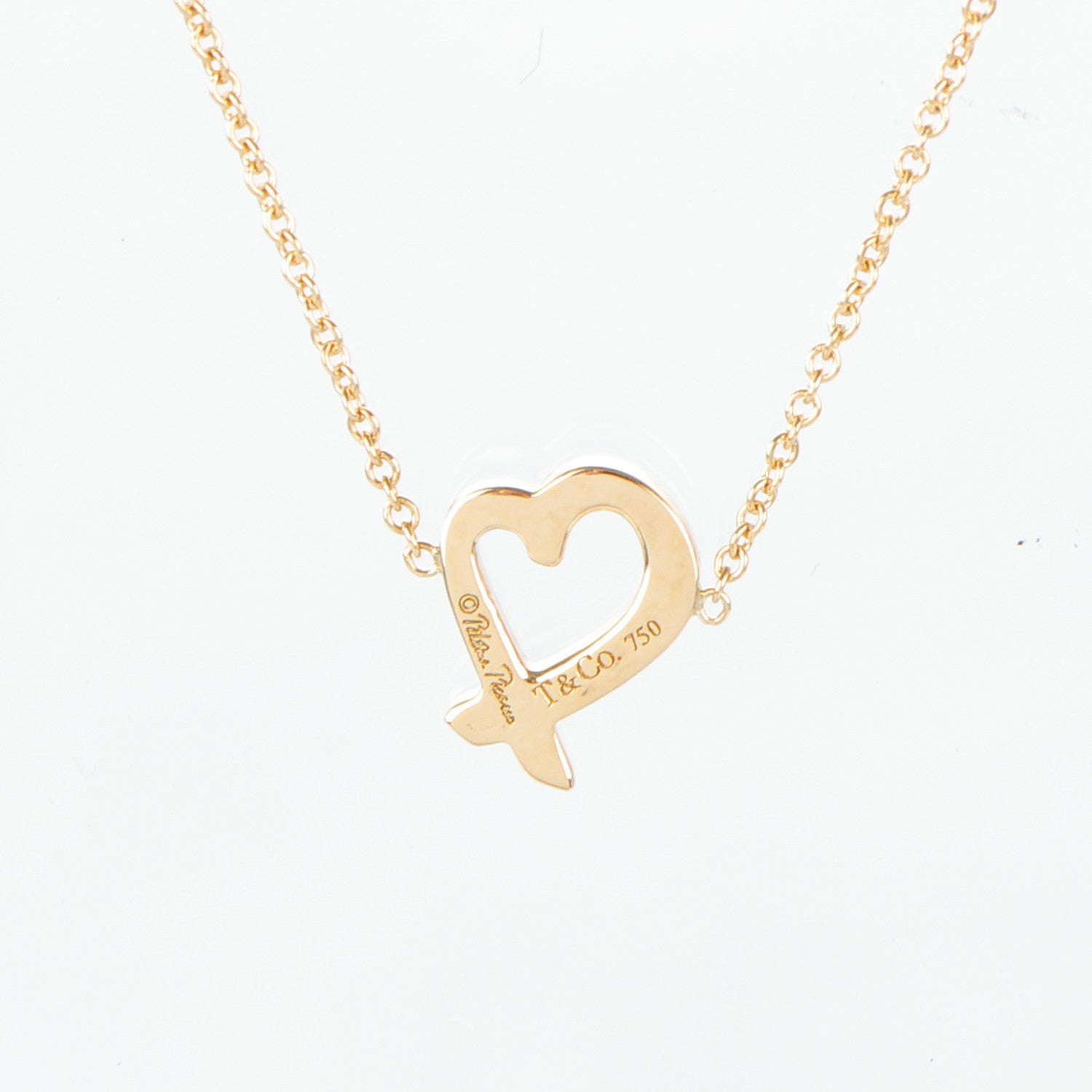 Tiffany 18K Yellow Gold Paloma Picasso Loving Heart Necklace 4 of 7
