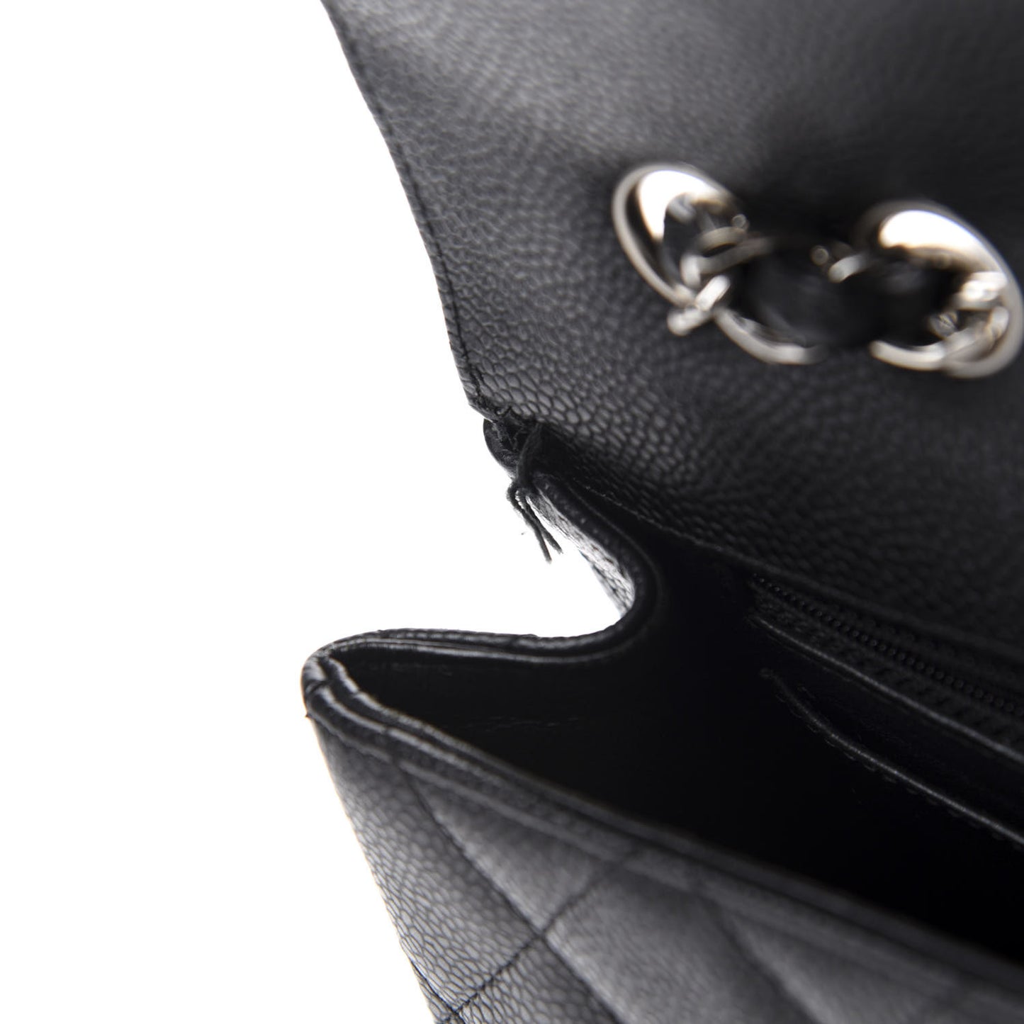 Caviar Quilted Jumbo Single Flap Black