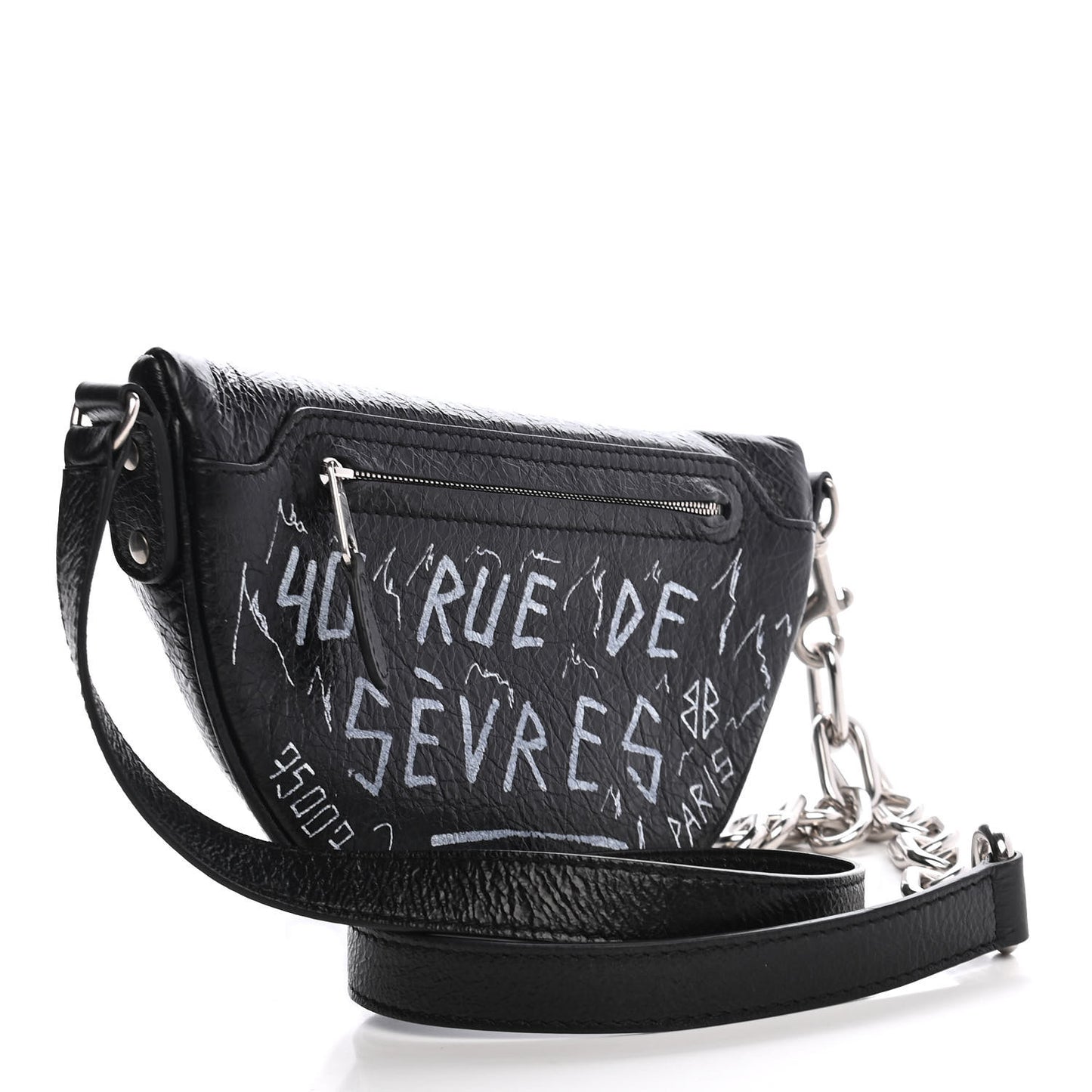Agneau Arena Graffiti All Over XXS Souvenir Belt Bag Black White