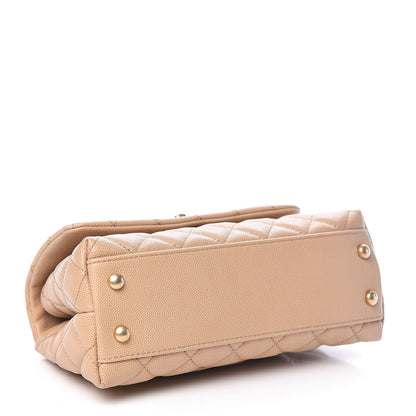 Chanel Caviar Quilted Mini Coco Handle Flap Beige 4 of 11
