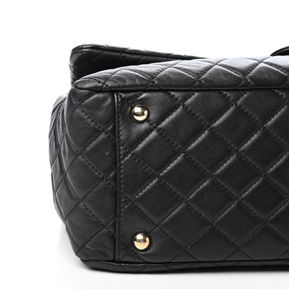 Chanel Calfskin Quilted XXL Travel Flap Bag Black 8 of 9