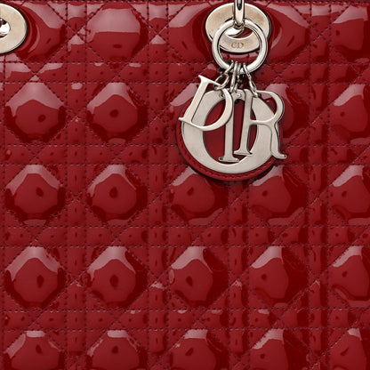 Christian Dior Patent Cannage Large Lady Dior Red 8 of 10