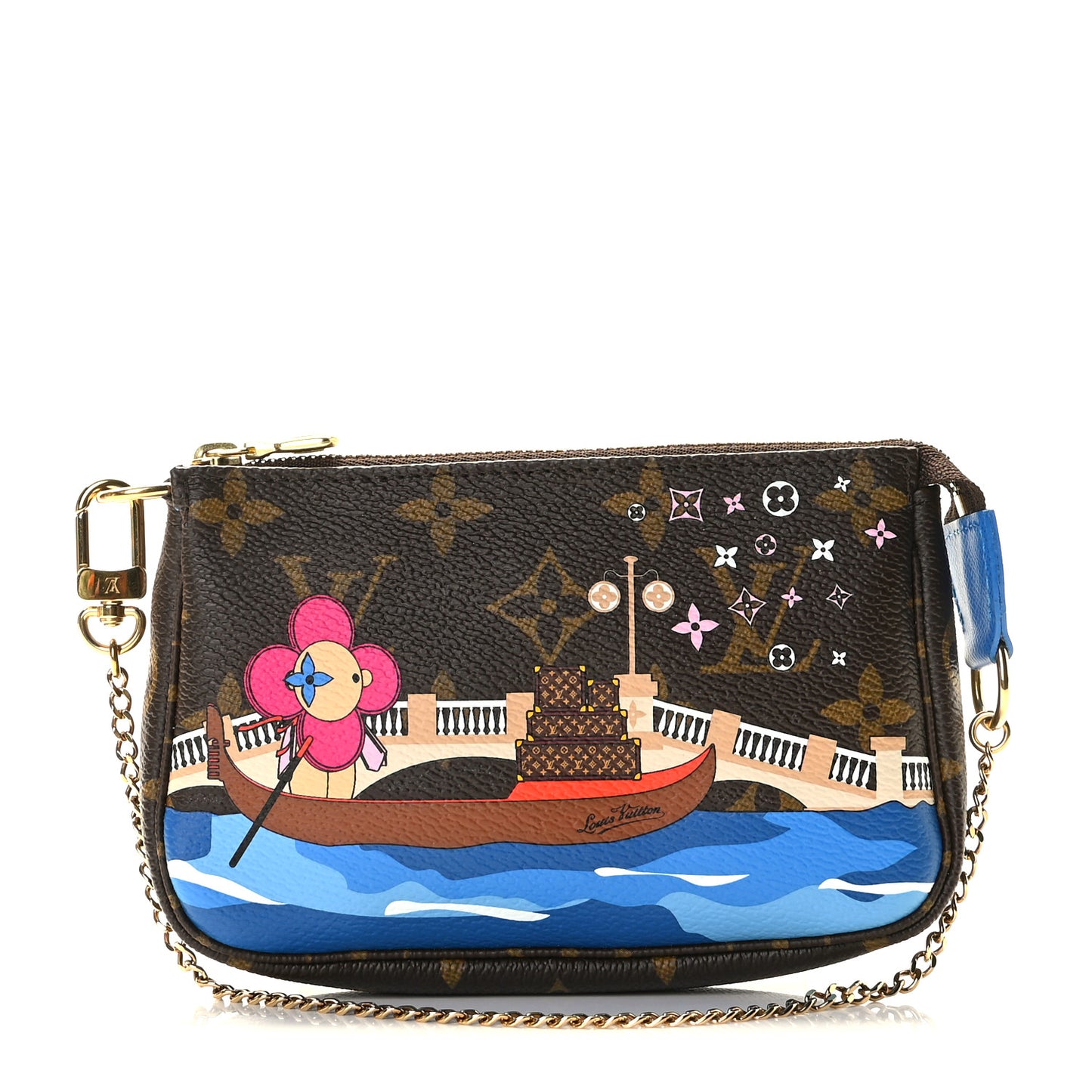 Monogram 2019 Christmas Animation Mini Venice Pochette Accessories Blue