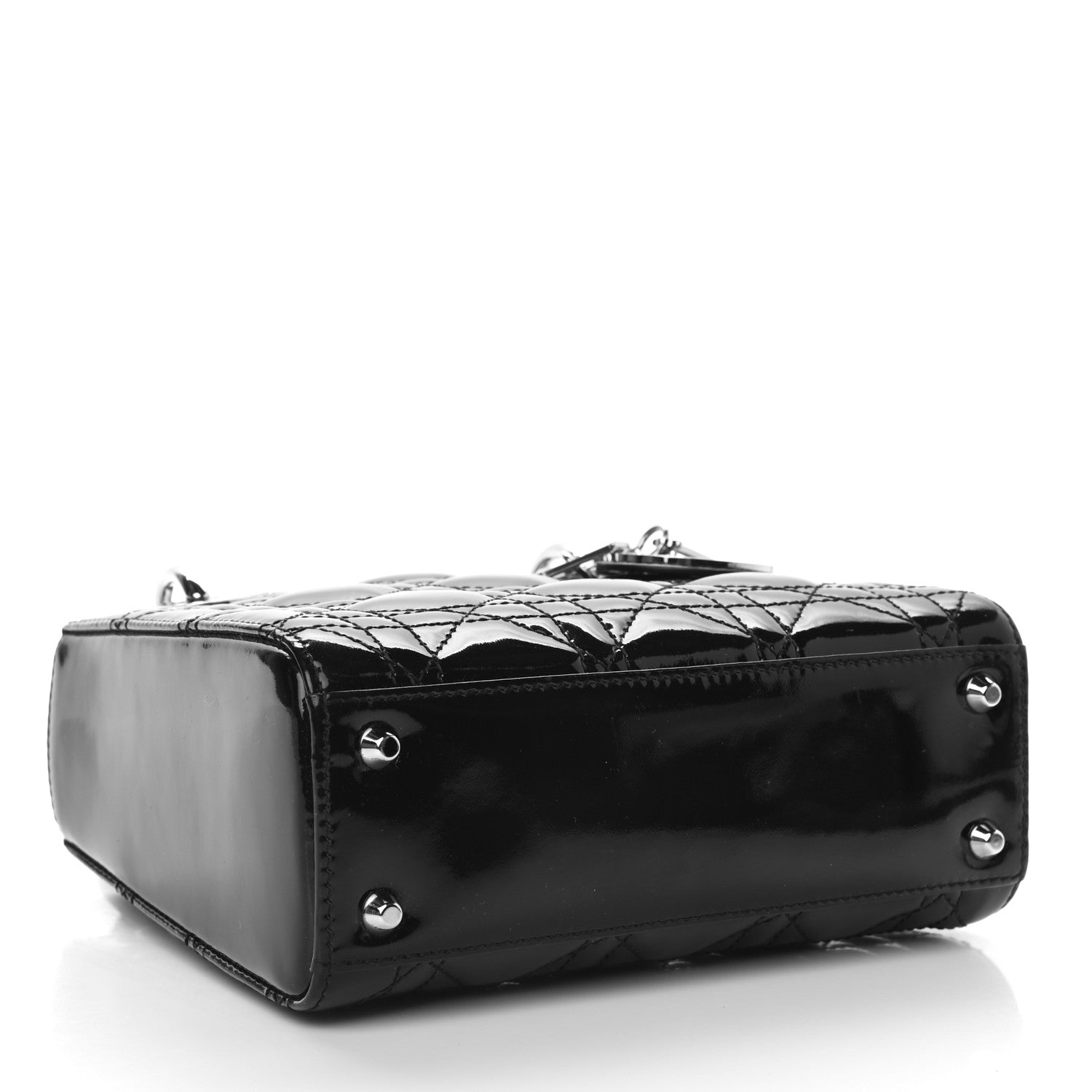 Christian Dior Patent Cannage Mini Lady Dior Black 4 of 9
