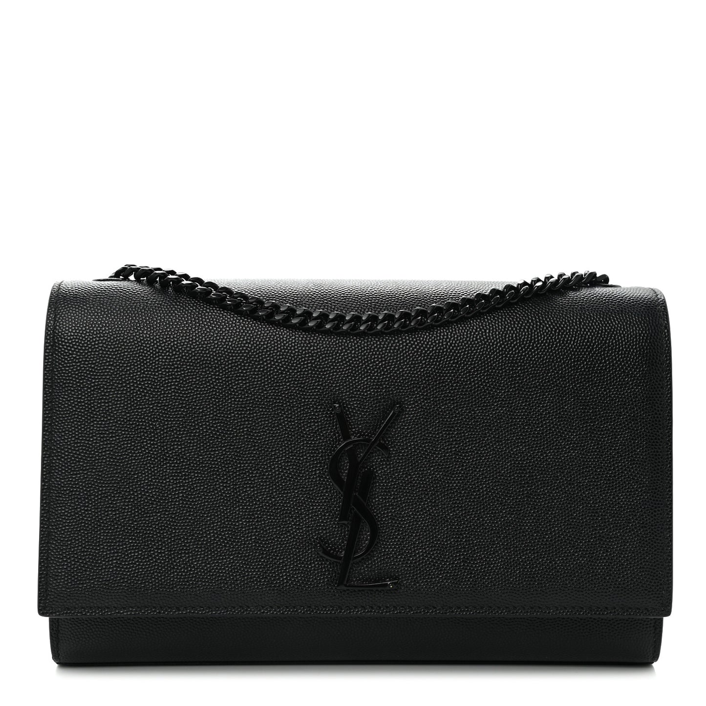 Grain De Poudre Medium Classic Monogram Kate Satchel Black