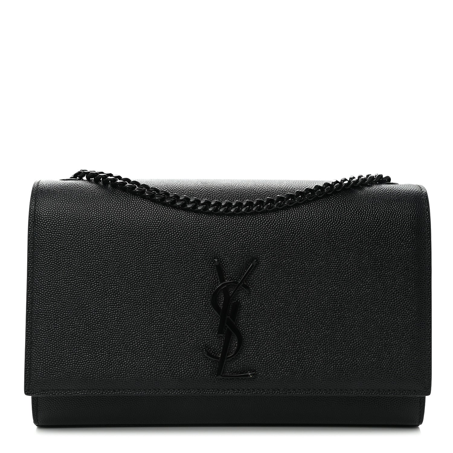 Saint Laurent Grain De Poudre Medium Classic Monogram Kate Satchel Black 1 of 8